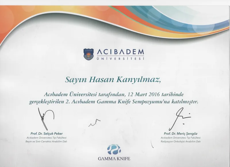 2. Acıbadem Gamma Knife Sempozyumu — Acıbadem Üniversitesi, 12 Mart 2016